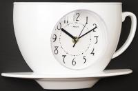 Настенные часы Mirron чашка белые 121-222B