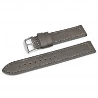 Ремешок для часов натуральная кожа серый 18 мм C22-18grey-XL