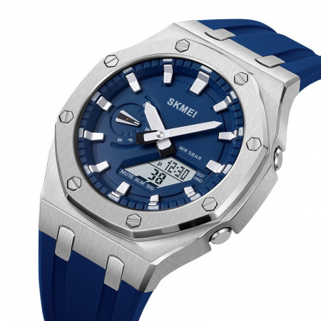 Часы наручные Skmei мужские электронные спортивные 2243silver-dark-blue