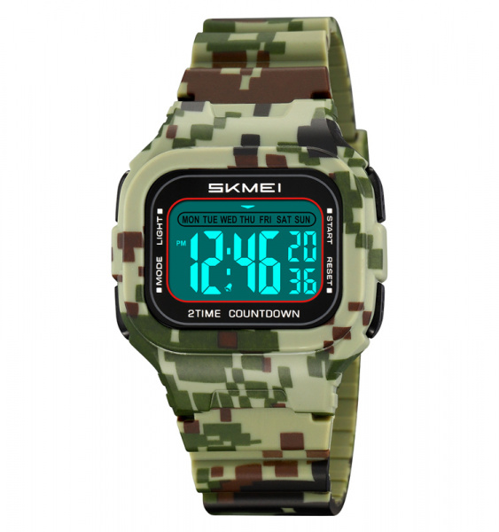 Часы наручные Skmei мужские электронные спортивные 2343green-camo