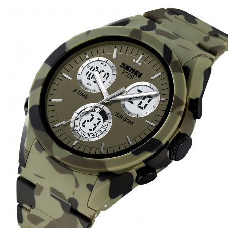 Часы наручные Skmei мужские электронные спортивные 2109green-camo