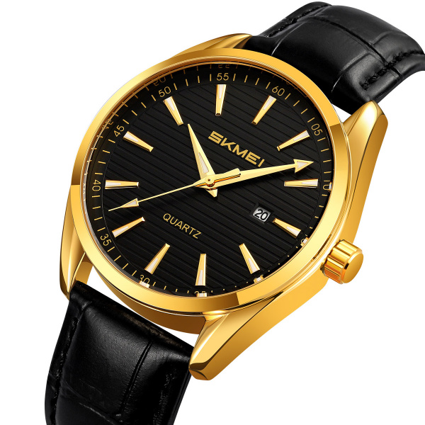 Часы наручные Skmei мужские кварцевые 2490gold-black