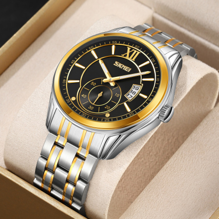 Часы наручные Skmei мужские кварцевые 9319gold-black
