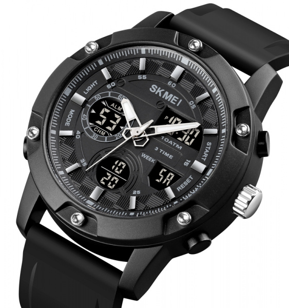 Часы наручные Skmei мужские электронные водонепронецаемые спортивные 1757black-black