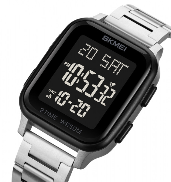 Часы наручные Skmei мужские электронные спортивные 1859silver