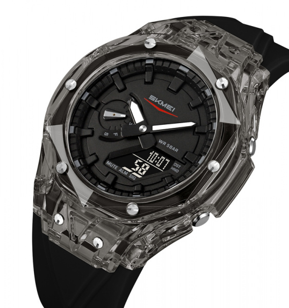 Часы наручные Skmei мужские электронные спортивные 2411black-black