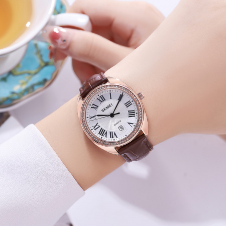 Часы наручные Skmei женские кварцевые 2183rose-gold-brown