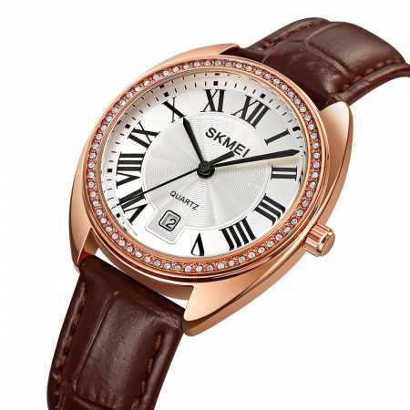 Часы наручные Skmei женские кварцевые 2183rose-gold-brown