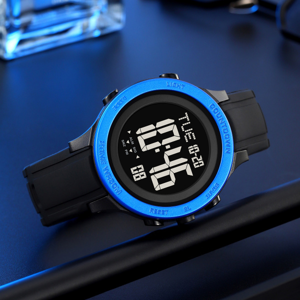 Часы наручные Skmei мужские электронные спортивные 2458black-blue