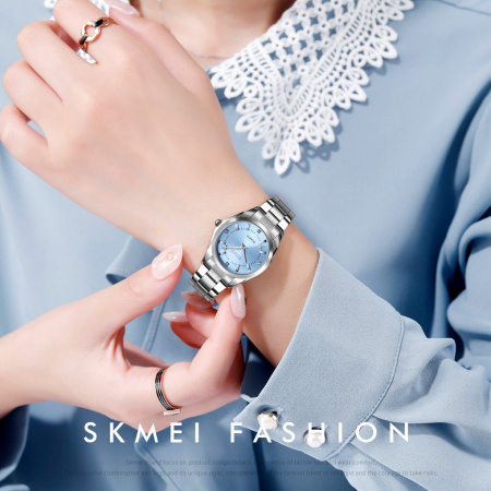 Часы наручные Skmei женские кварцевые 1620silver-blue