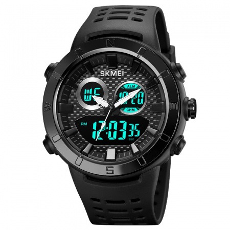 Часы наручные Skmei мужские электронные спортивные 2014black-black