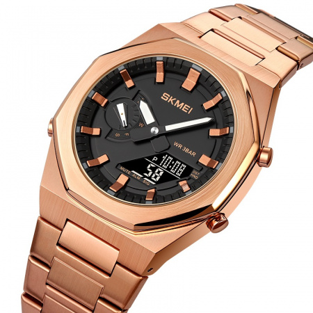 Часы наручные Skmei мужские электронные спортивные 1816rose-gold-black