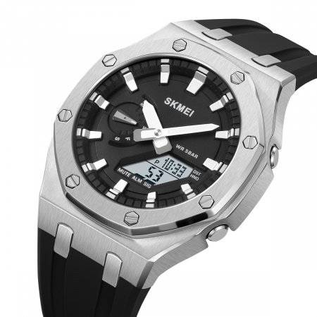 Часы наручные Skmei мужские электронные спортивные 2243silver-black