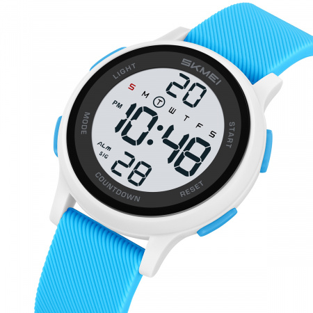 Часы наручные Skmei женские электронные спортивные 2427white-blue