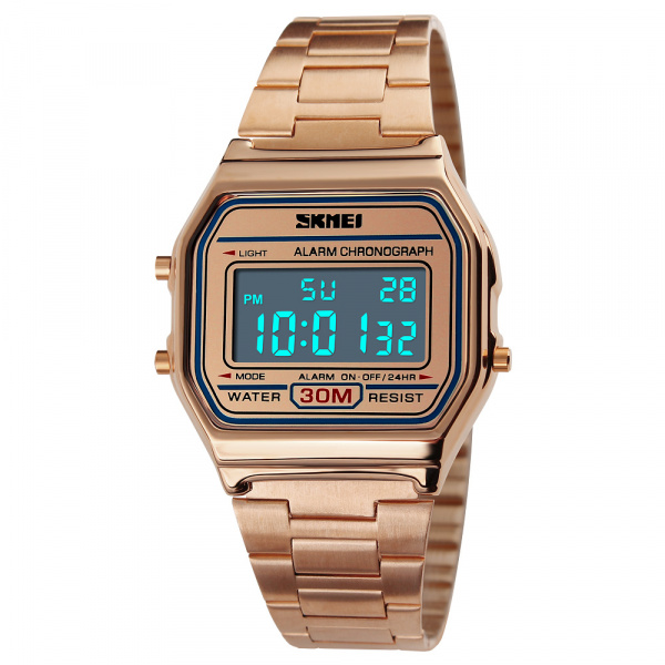 Часы наручные Skmei мужские электронные 1123-rose-gold