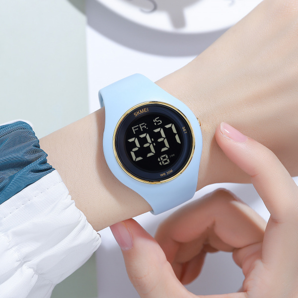 Часы наручные Skmei женские электронные спортивные 2026light-blue
