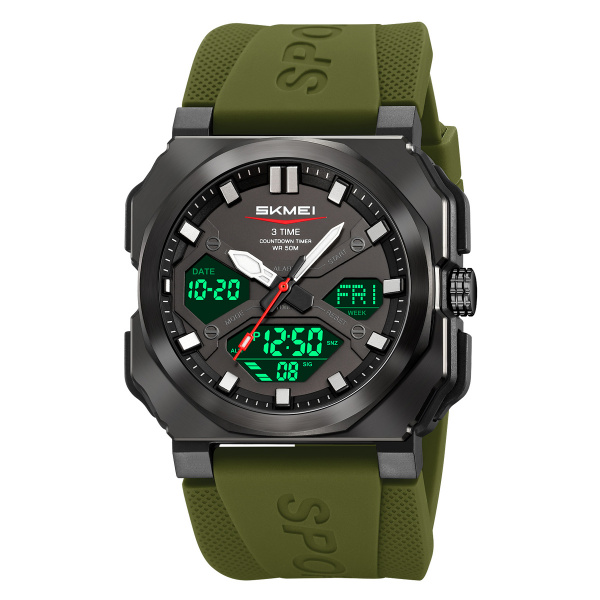Часы наручные Skmei мужские электронные спортивные 2418green