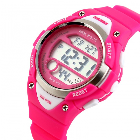 Часы наручные Skmei детские электронные спортивные 1077dg-pink