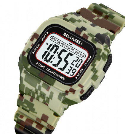 Часы наручные Skmei мужские электронные спортивные 2343green-camo