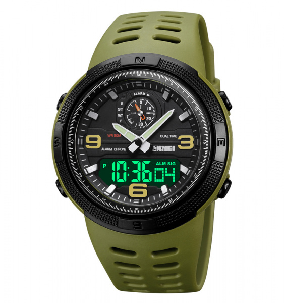 Часы наручные Skmei мужские электронные спортивные 1655green-black