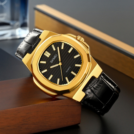 Часы наручные Skmei мужские кварцевые 2512gold-black