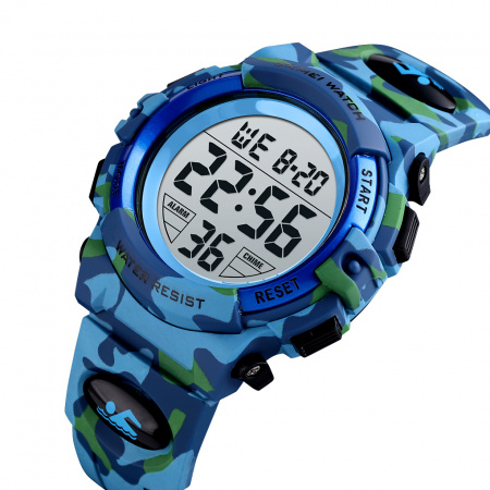 Часы наручные Skmei мужские электронные спортивные 1548light-blue-camo