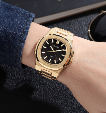 Часы наручные Skmei мужские кварцевые 1794gold-black