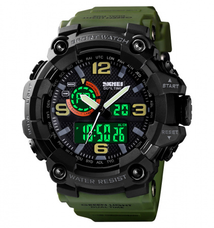 Часы наручные Skmei мужские электронные спортивные 1520green