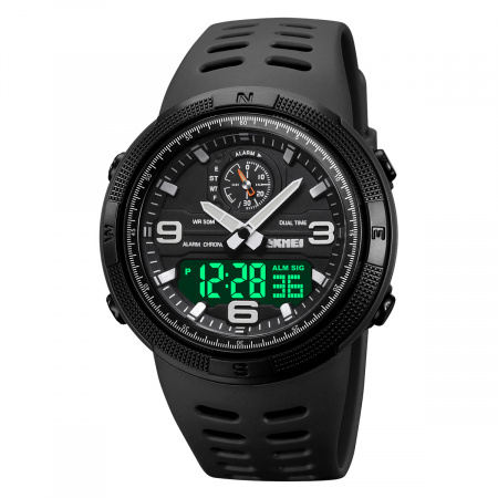 Часы наручные Skmei мужские электронные спортивные 1655black-black