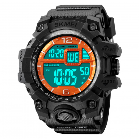 Часы наручные Skmei мужские электронные спортивные 2245black-orange