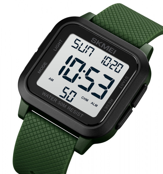 Часы наручные Skmei мужские электронные спортивные 1894green-white