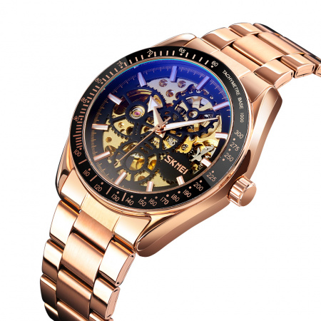 Часы наручные Skmei мужские механические с автоподзаводом 9194rose-gold