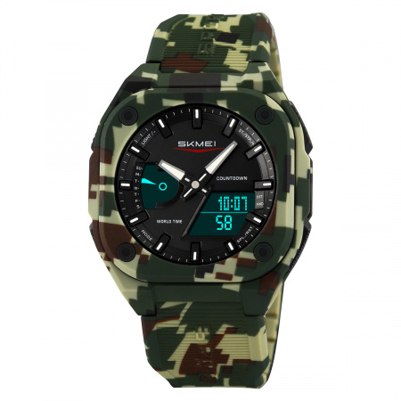 Часы наручные Skmei мужские электронные спортивные 2328green-camo