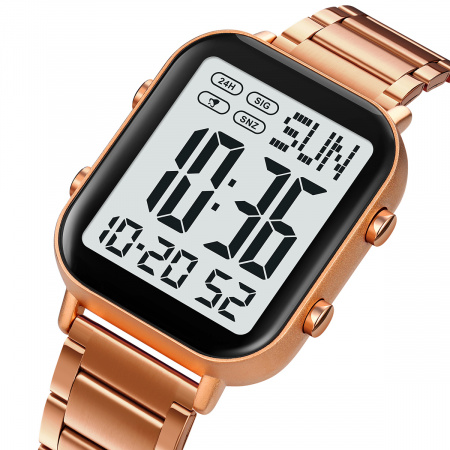 Часы наручные Skmei мужские электронные 2259rose-gold-white