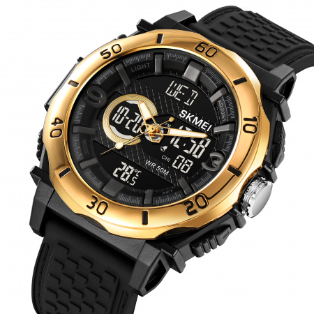 Часы наручные Skmei мужские электронные спортивные 2098gold-black