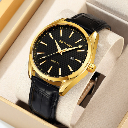 Часы наручные Skmei мужские кварцевые 2490gold-black