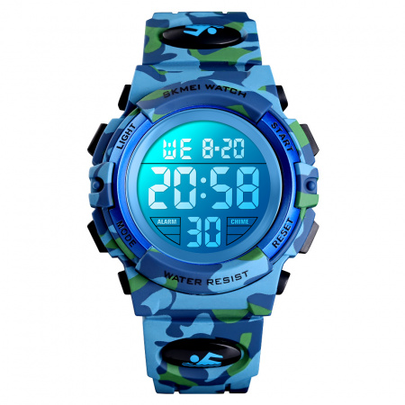Часы наручные Skmei мужские электронные спортивные 1548light-blue-camo