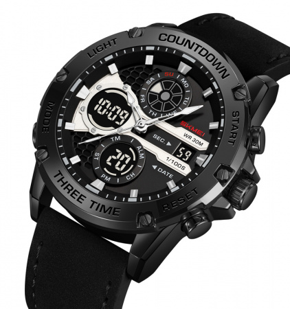 Часы наручные Skmei мужские электронные спортивные 2502black-black