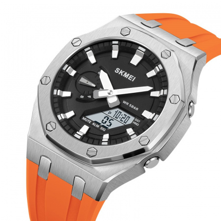 Часы наручные Skmei мужские электронные спортивные 2243silver-orange
